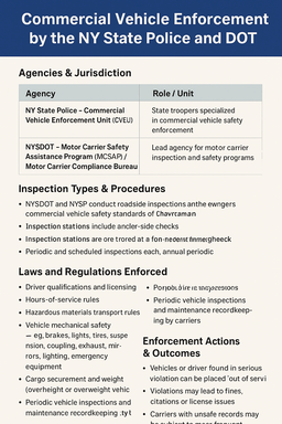 Commercial vehicle enforcement by the NY State Police and DOT