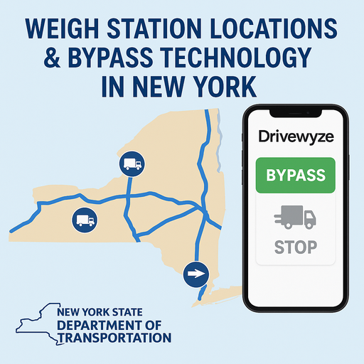 Weigh Station Locations and Bypass Technology in New York