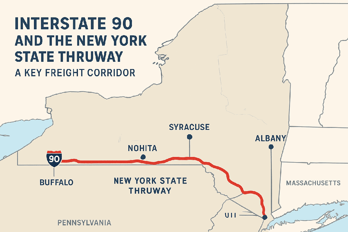 Interstate 90 and the New York State Thruway, A Key Freight Corridor