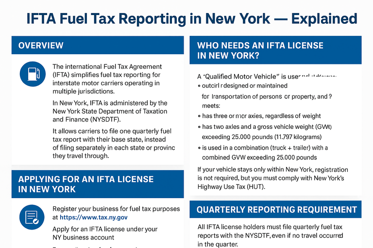 IFTA Fuel Tax Permits and Reporting in New York