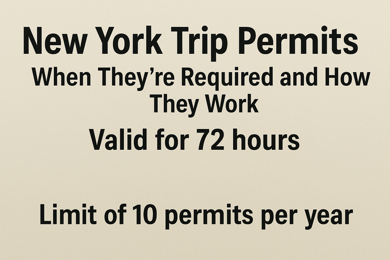 New York Trip Permits