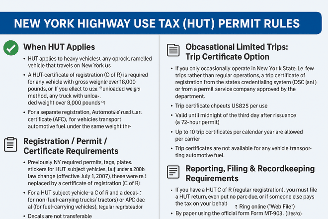 New York Highway Use Tax (HUT) Permit