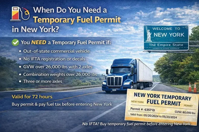 Temporary Fuel Permit in New York
