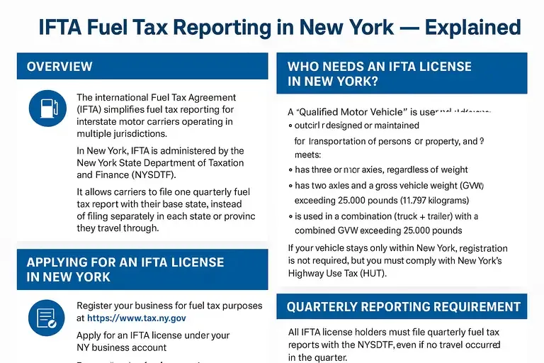 IFTA Fuel Tax Permits and Reporting in New York