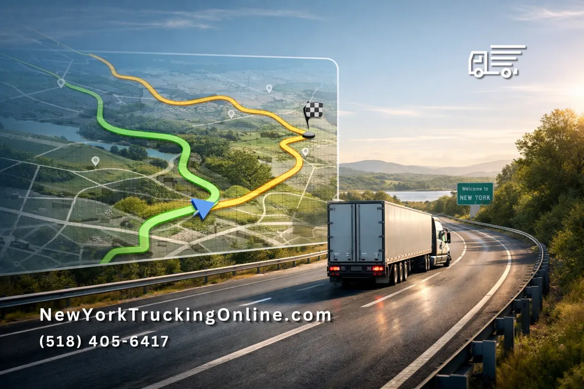 NY truck route navigation for trucks