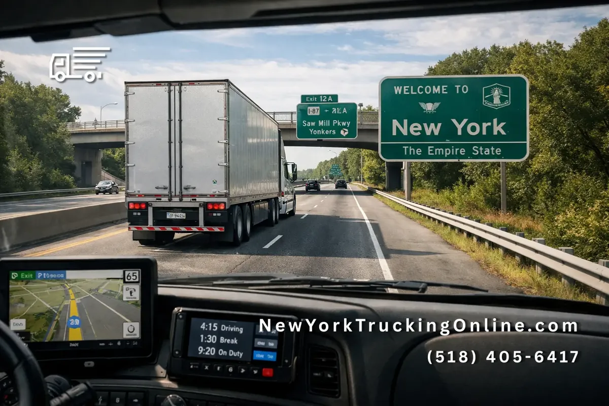 NY truck with GPS NYHUT compliance