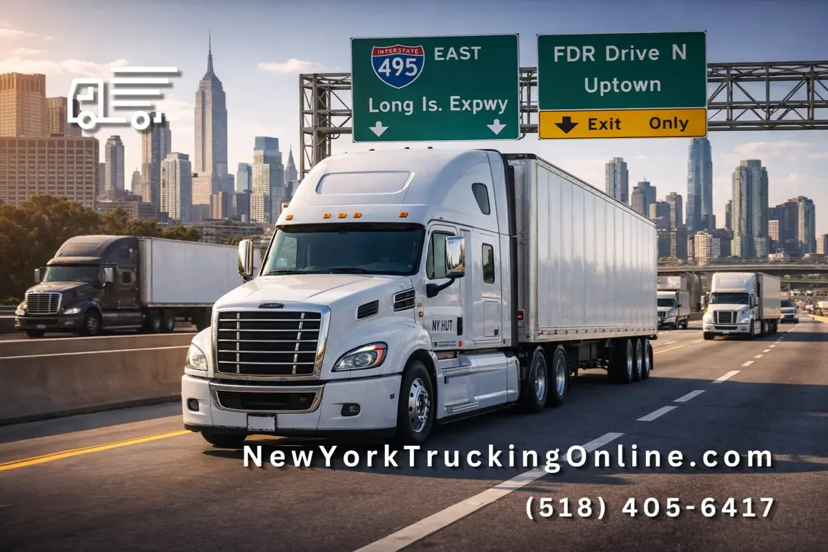 NYHUT truck on New York highway
