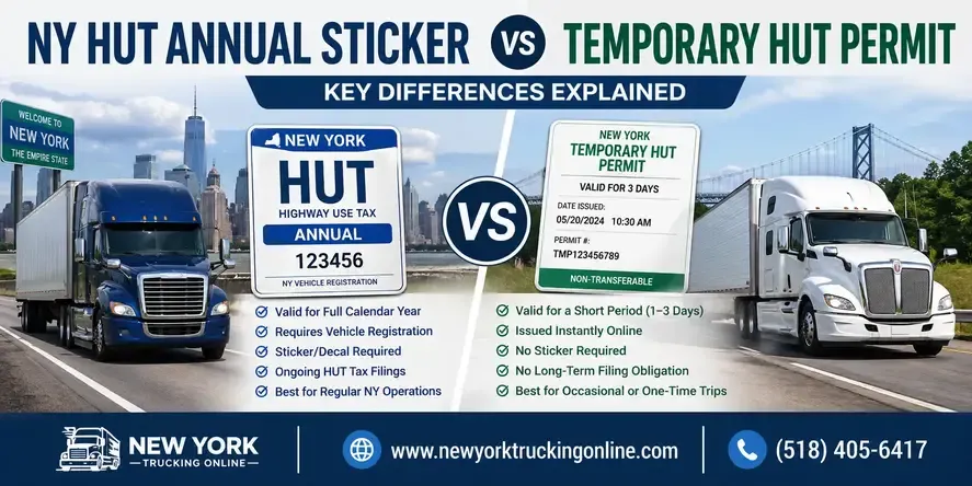 NY HUT Annual Sticker vs Temporary HUT Permit-Key Differences Explained
