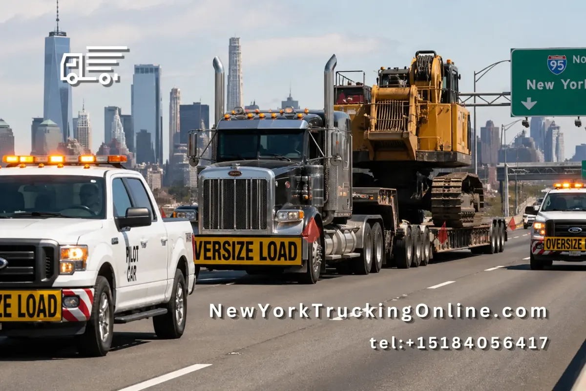 New York oversize load escort truck