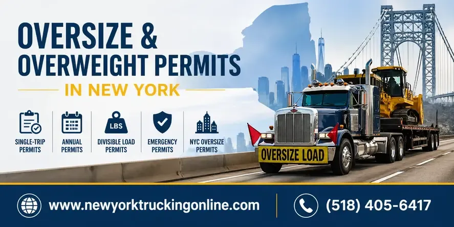 Types of oversize/overweight permits available in New York