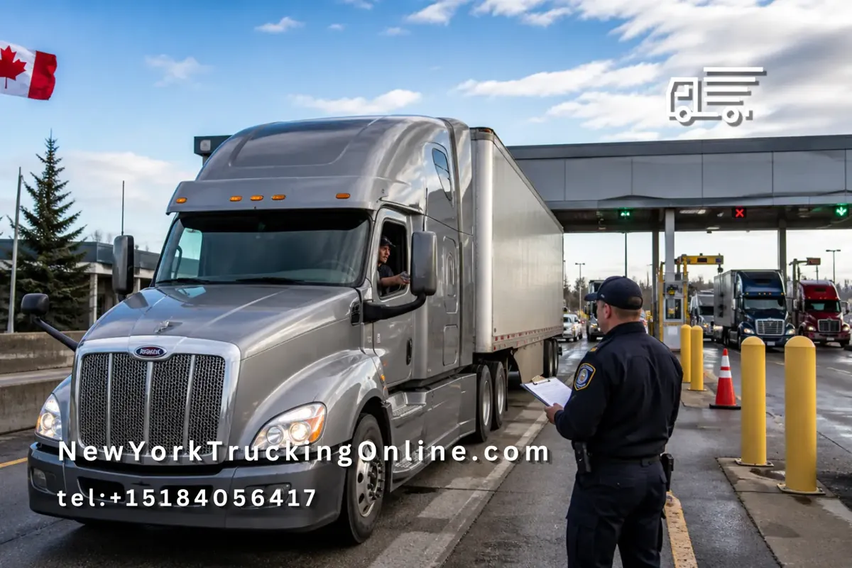 NY trip permit Canadian truck border