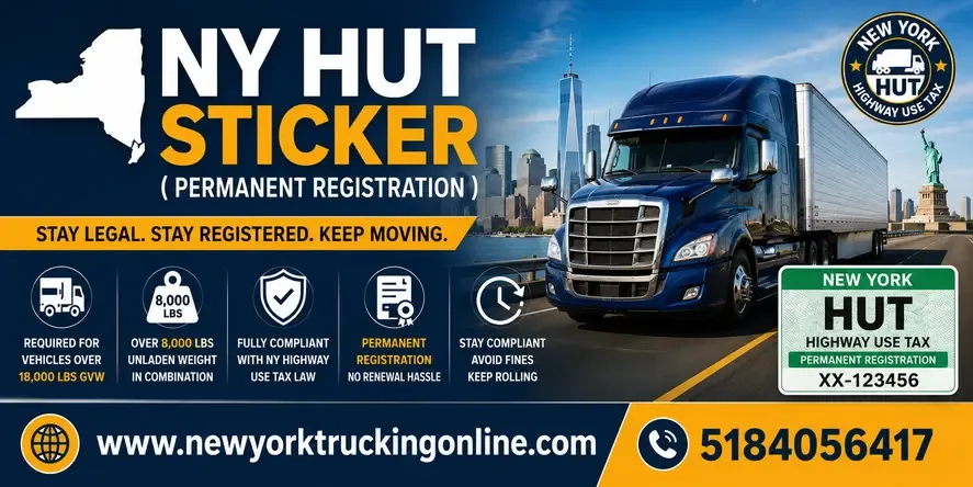 NY HUT STICKER ( PERMANENT REGISTRATION )