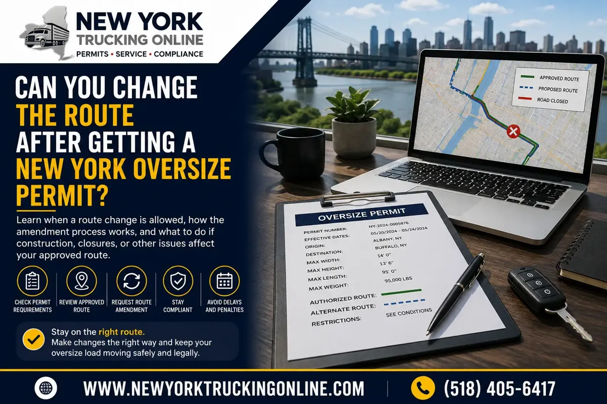 New York oversize permit route change