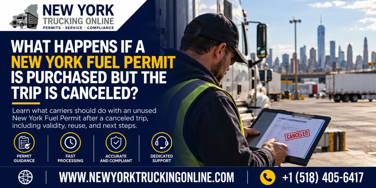 New York Fuel Permit Canceled Trip