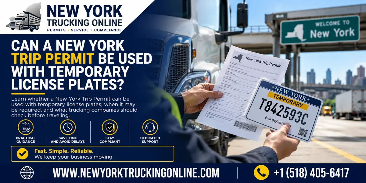 New York Trip Permit Temporary Plates